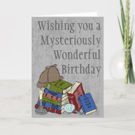 Cartão For Readers and Mystery Book Fans Birthday