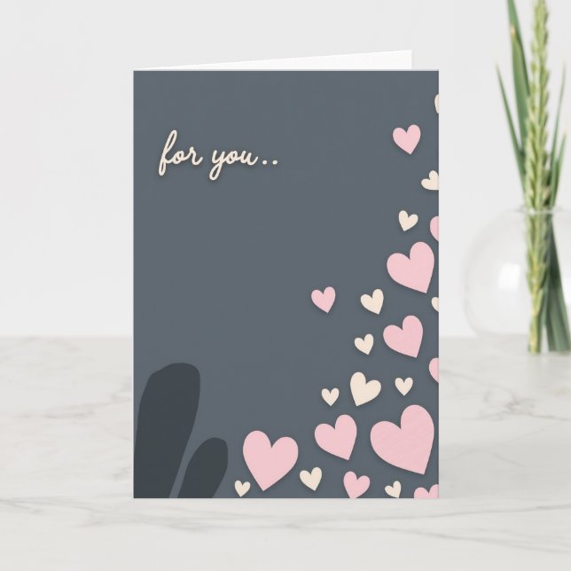 Cartão For You Hearts Simple Love Card (Frente)