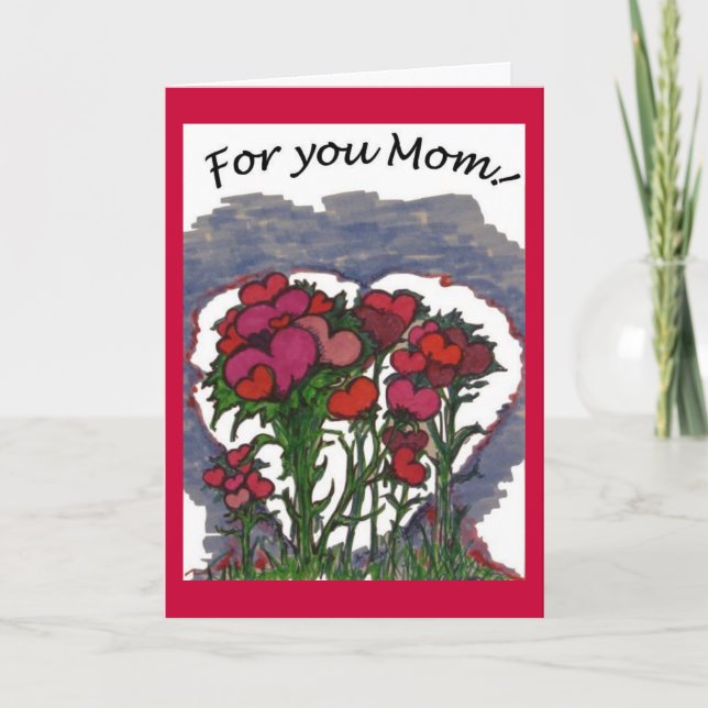 Cartão For You Mom Mother's Day Card (Frente)