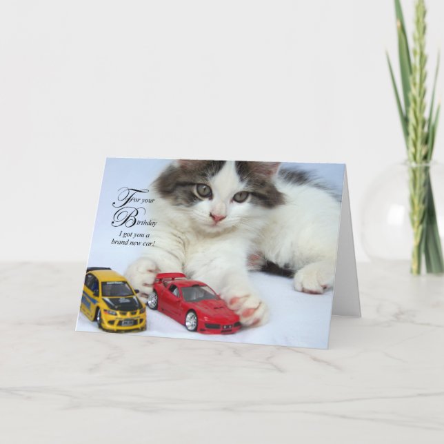 Cartão For Your Birthday (Cat) Cards (Frente)