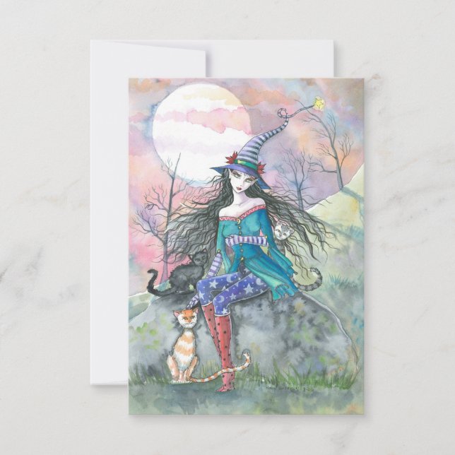 Cartão Fora da Bruxa de Halloween (Frente)