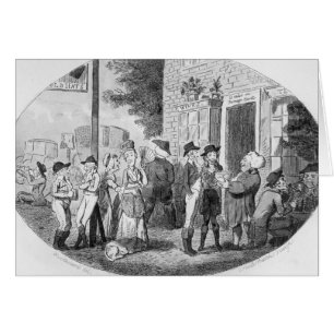 Cartão Fora da taberna dos velhos chapéus