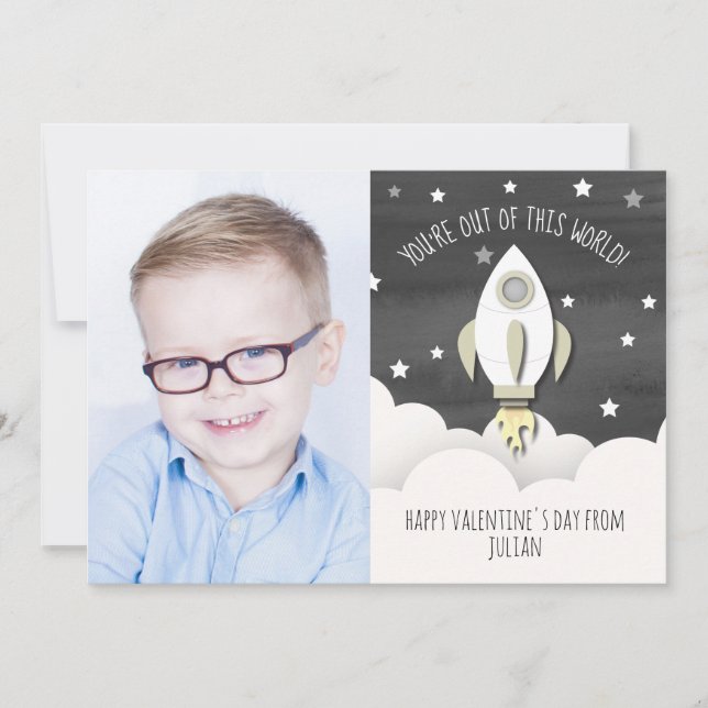 Cartão Fora deste Namorados de sala de aula de espaço de  (Frente)