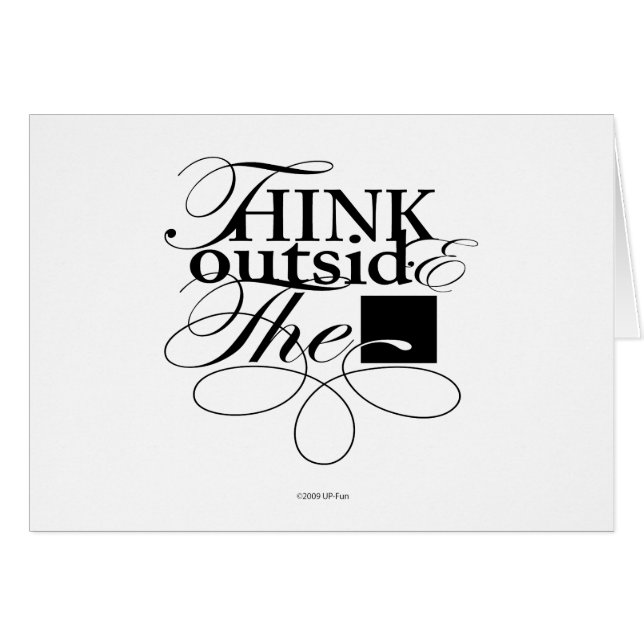 Cartão Fora do logotipo do preto da caixa (Frente Horizontal)