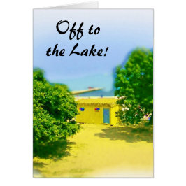 Cartão Fora para a costa do lago!