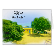 Fora para a costa do lago!