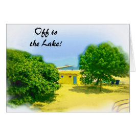 Cartão Fora para a costa do lago!