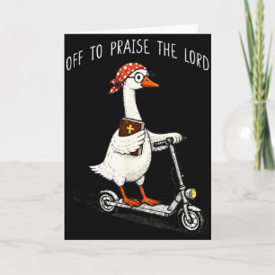 Cartão Fora para Louvar ao Senhor Funny Christian Meme Ga