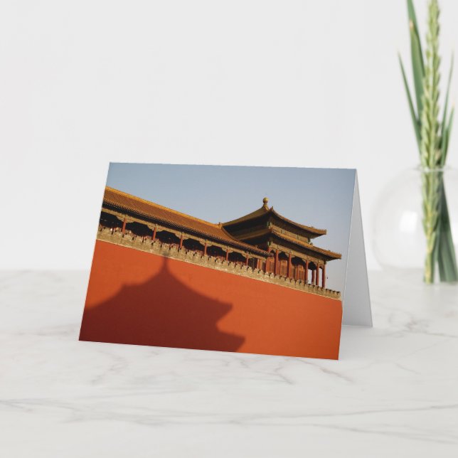 Cartão Forbidden City Wall Note Card (Frente)
