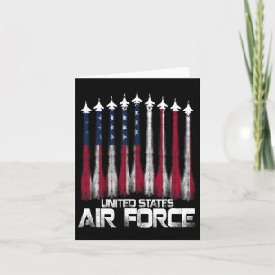 Cartão Força Aérea Norte-Americana Bandeira Americana 4 D