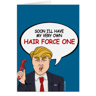 Cartão Força de Cabelo Um de Trump