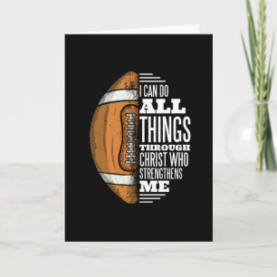 Cartão Força do Cristo de futebol Faith Jesus