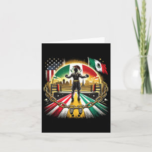 Cartão Força E Glória Do Campeão Mexicano Boxing