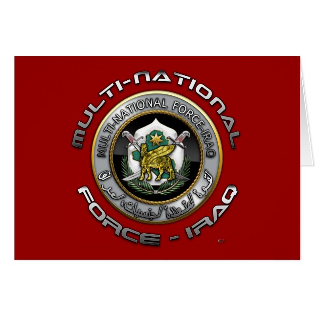 Cartão Força Multinacional - Iraque (Frente Horizontal)