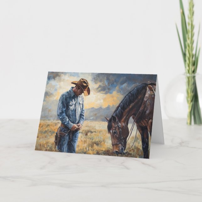 Cartão Força Ocidental em Apoio Como Boots Cowboy (Frente)