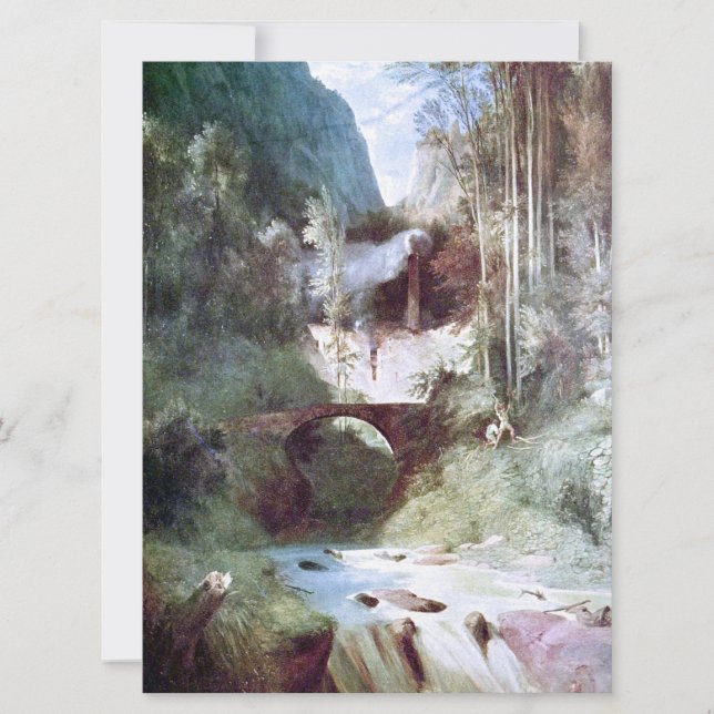 Cartão Forest Canyon (por Carl Blechen) (Frente)