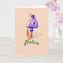 forest cottagecore cute mushroom and snail