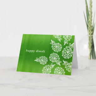 Cartão Forest Green Paisleys Diwali