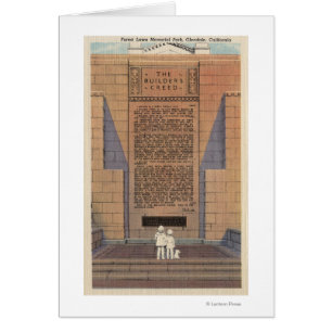 Cartão Forest Lawn Memorial Park, Creed do Construtor