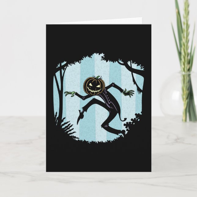 Cartão Forest Punkin Man (Frente)