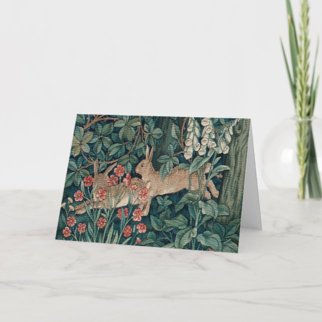 Cartão Forest Rabbits Tapestry (Frente)