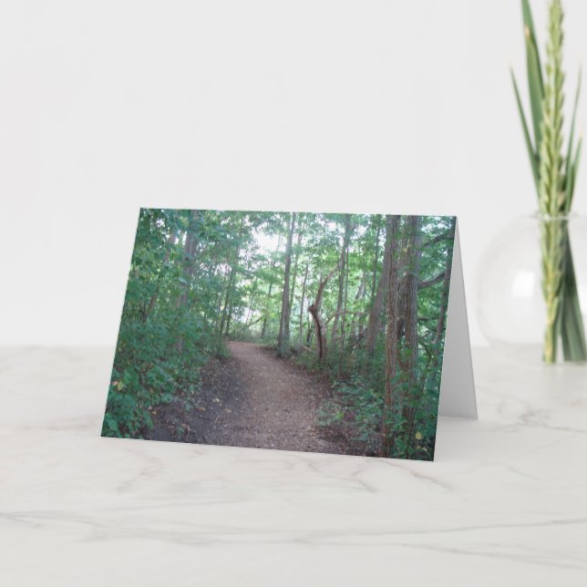 Cartão Forest Trail Blank Greeting Card (Frente)