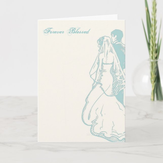Cartão "Forever Blessed" Wedding Card (Frente)