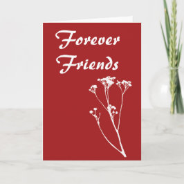 Cartão Forever Friends Red With White Tree
