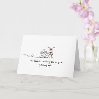 Cartão "Forever Holding You" Cute Snail Card