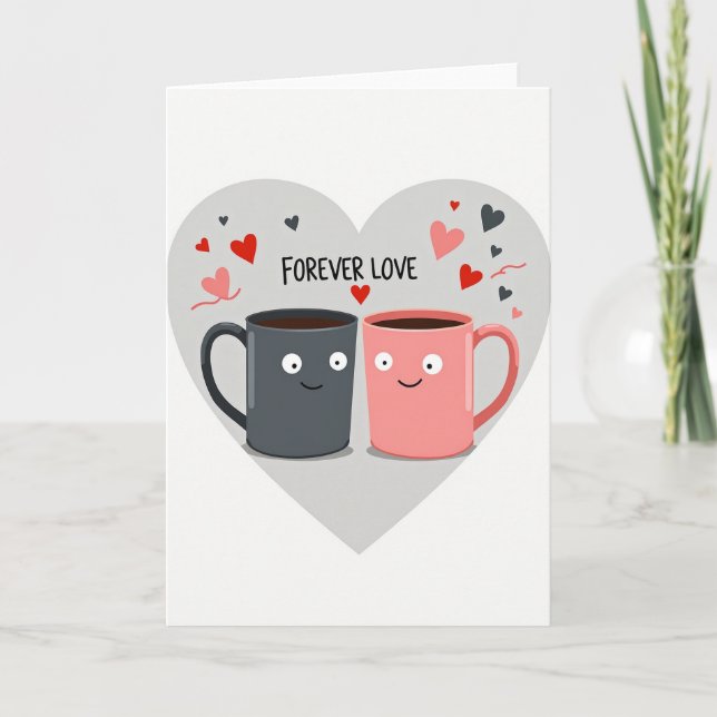 Cartão Forever Love Mugs Card (Frente)