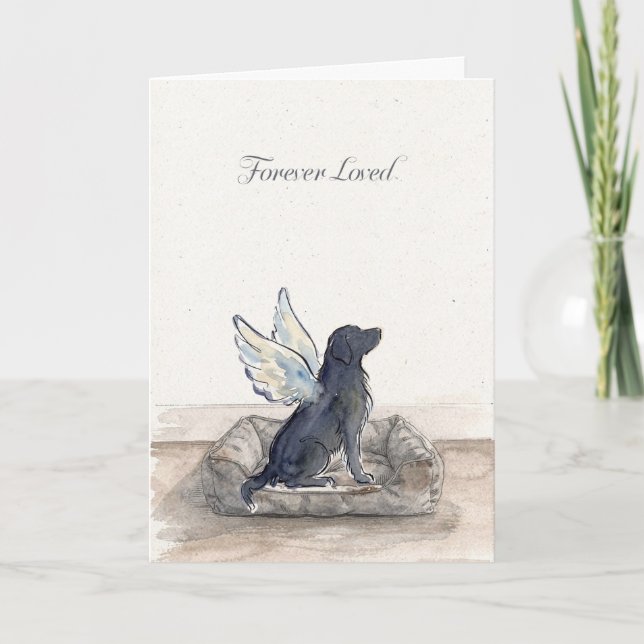 Cartão Forever Loved Angel Dog Pet Memorial Sympathy (Frente)