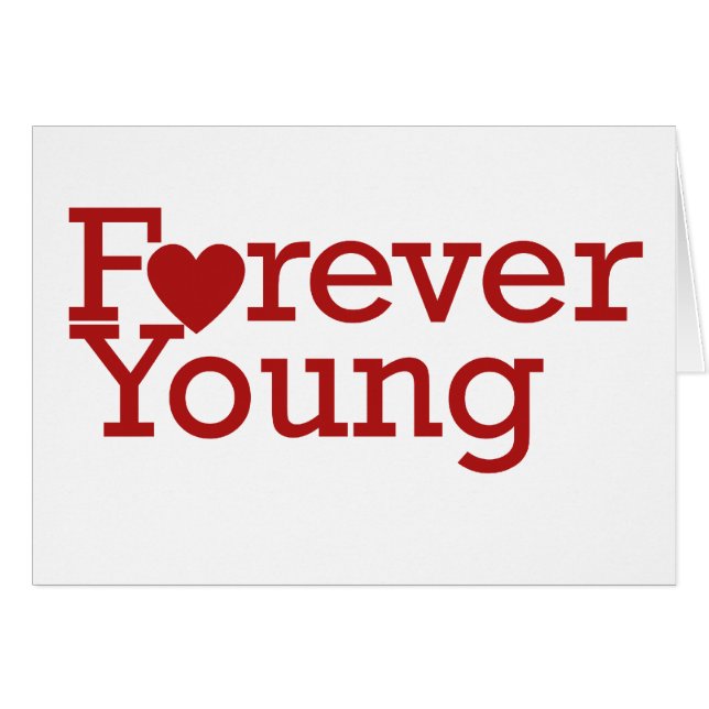 Cartão Forever Young (Frente horizontal)
