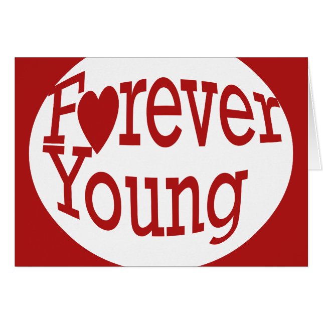 Cartão Forever Young (Frente horizontal)