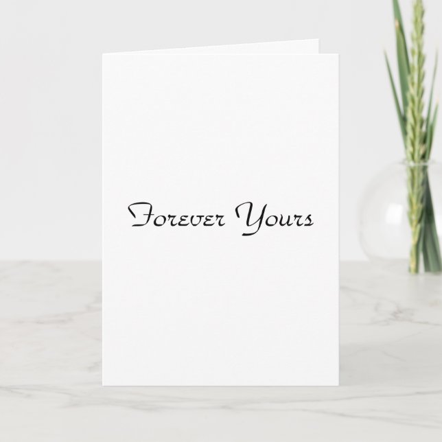 Cartão "Forever Yours, Be Mine Forever" Valentine's Day  (Frente)