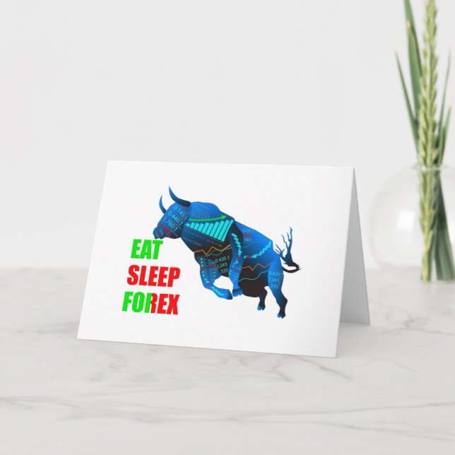 Cartão Forex Trading Folded Greeting Card (Frente)
