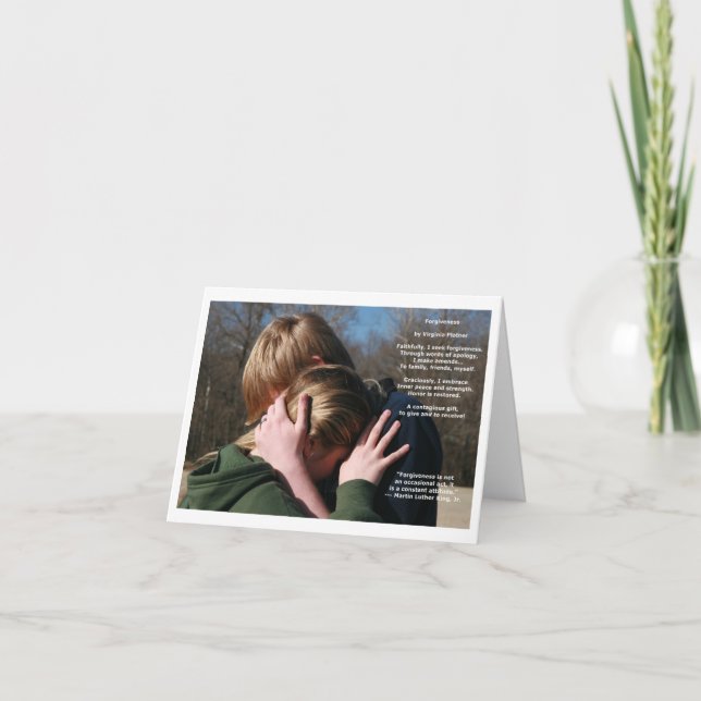 Cartão "Forgiveness" affirmation note card (blank inside) (Frente)
