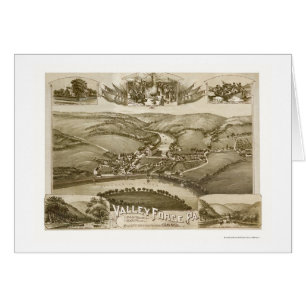 Cartão Forja do vale, mapa panorâmico do PA - 1890