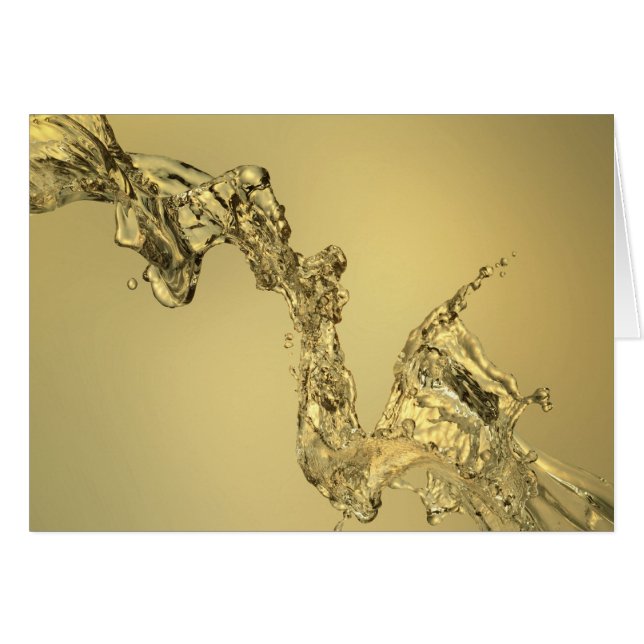 Cartão Forma abstrata formada espirrando a água (Frente Horizontal)