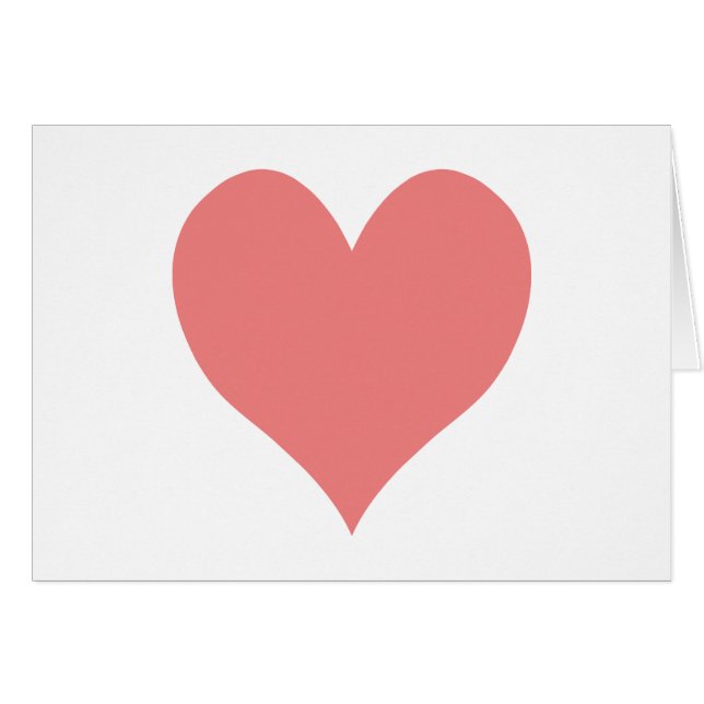 Cartão Forma Coral Ligeira (Frente horizontal)