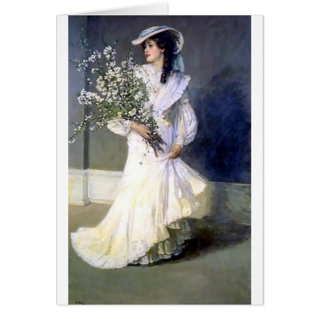 Cartão Forma do casamento da noiva do Victorian (Frente)