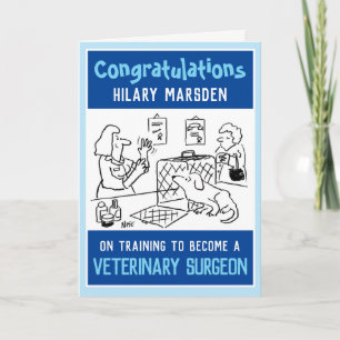 Cartão Formação Completada de Veterinário Cirurgião