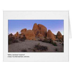 Cartão "Formação de rocha branca do tanque "