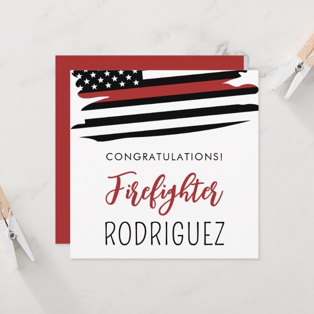 Cartão Formação Moderna de Bombeiros da Academia de Fogo  (Frente/Verso In Situ)