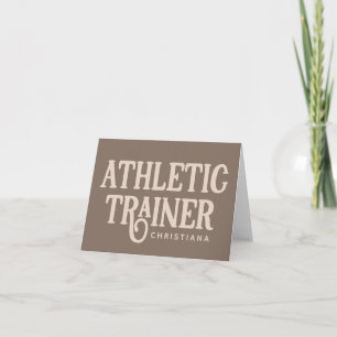Cartão Formador atlético de nomes personalizados