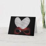 Cartão Formal Tuxedo Heart in Black Birthday -Note Card<br><div class="desc">Unusual pretty design.  May be used as a note card,   or you may customize and inside verse or your note and signature.

Formal tuxedo card.</div>