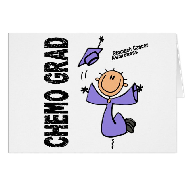 Cartão FORMANDO 1 do cancer de estômago CHEMO (Frente Horizontal)