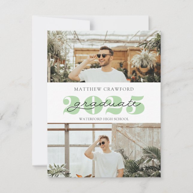 Cartão Formando 2025 - lançamento de fotos - roteiro mode (Frente)