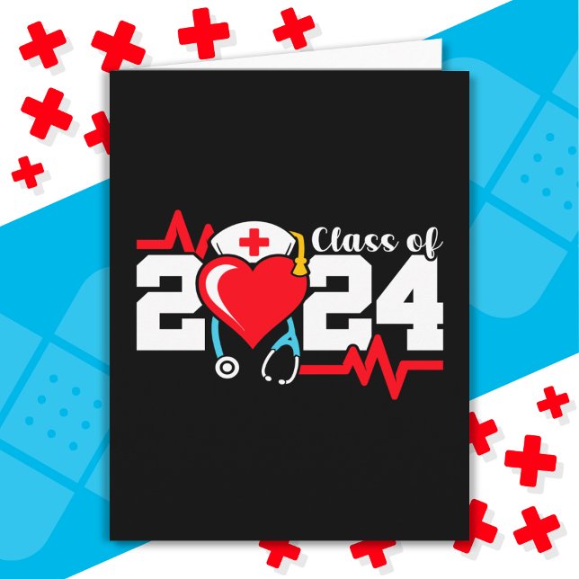 Cartão Formando de Enfermagem na Escola 2024 (Criador carregado)