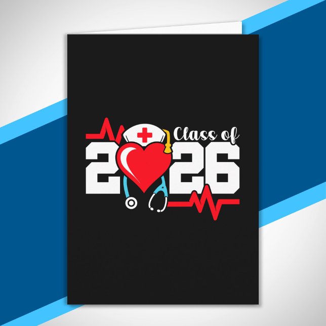 Cartão Formando de Enfermagem na Escola - Graduação em En (Criador carregado)