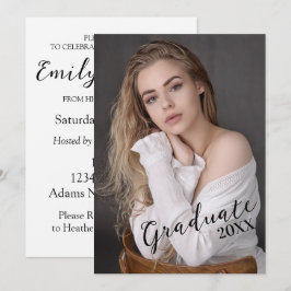 Cartão Formando de Foto Moderno Simples